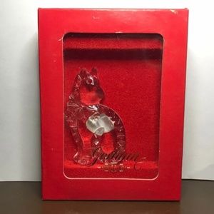 👀Gorham “Cat” Crystal Holiday Ornament.New